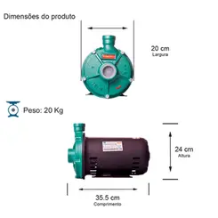 Bomba Thebe TH-16 2,0CV 220/380V Trifásica