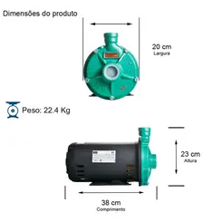 Bomba Thebe TH-16 3,0CV 220/380V Trifásica