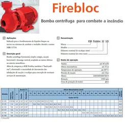 Bomba Incêndio KSB Firebloc 32-160 10,0CV 4V Tri