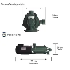 Bomba Multiestágio Thebe P-11/6 3,0CV 127/220V Monofásica