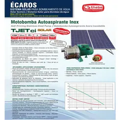 Bomba Inox Thebe TJET CI 570W 76V Solar